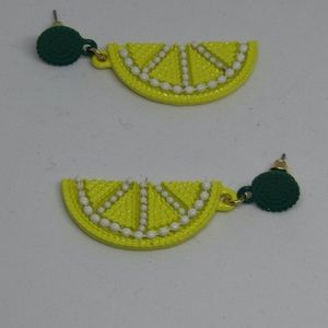 Small Multicolored Lemon Earrings